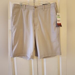 Golf Dress Shorts 34" khaki Lightweight Flex Waist Grandslam